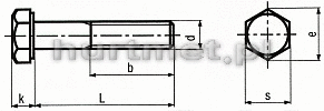 ŚRUBA M8X100 DIN 931 A2 SZEŚCIOKĄTNA