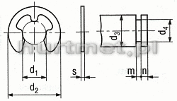 PYTKA OSADCZA 3,2X0,6 DIN 6799 1.4122          